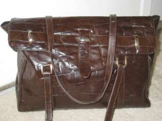 Clifford & Wills Used Brown Leather Handbag Tote Bag  