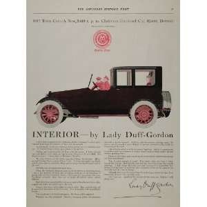   Antique Town Car Lady Duff Cooper RARE   Original Print Ad Home