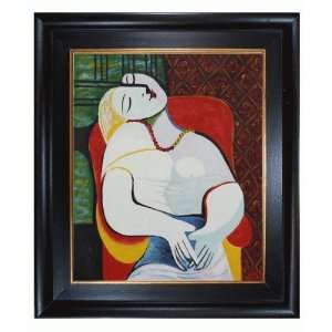  Oil Painting   Picasso Paintings The Dream with Vintage Creed Frame 