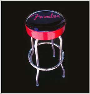 NEW Fender 30 Logo BAR STOOL Seat Strat Tele P Jazz Bass Black & Red 