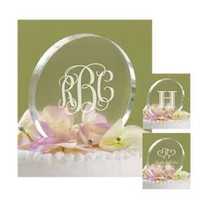  Personalized Acrylic Circle Cake Topper    
