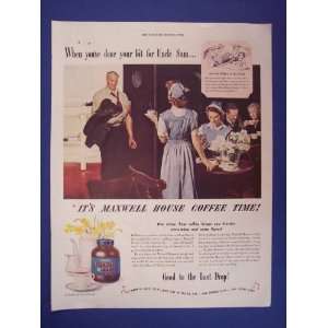 Maxwell House Coffee 1944 ad. When youve done your bit for uncle Sam 