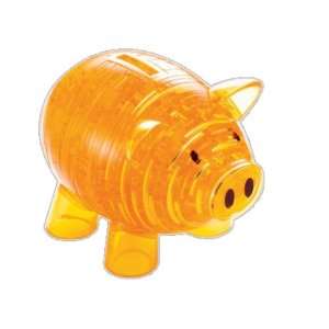    Yellow Piggy Bank 3d Crystal Puzzle Brain Teaser Toys & Games