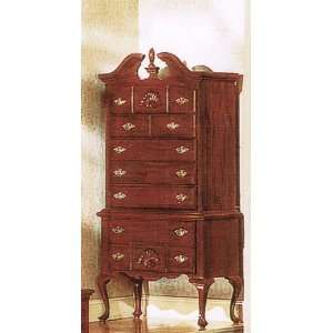  High Boy Chest with Queen Anne Style Legs Cherry Finish 
