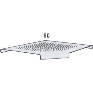  Spec Furniture Traffic Series Corner Table   Perforated Metal 