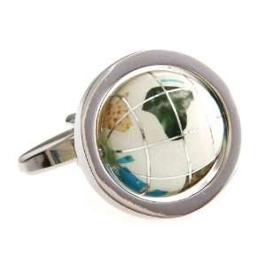  World Traveler Globe Earth Spinning Atlas Cufflinks Cuff 