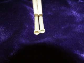 1960s? vintage cigarette holders, white with brass accents, set of 