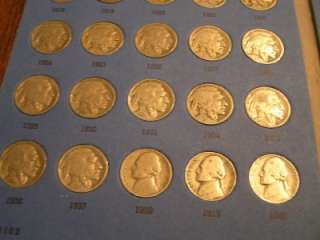 Set / collection Buffalo Jefferson Nickels 1913 to 1990  