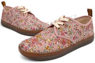 Dr. Martens Soho 14316650 New Women Pink Rose Meadow Canvas Oxford 