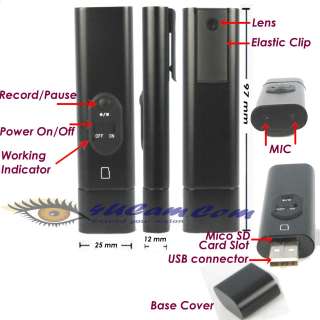 Mini clip on Spy PI Camstick Camcorder Video Audio DVR  