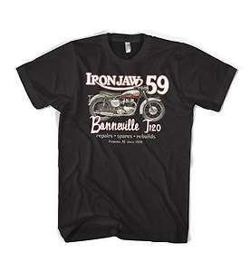   Jaw Classic 1959 Triumph Bonneville motorcycle T120 vintage t shirt