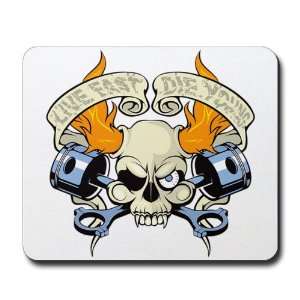    Mousepad (Mouse Pad) Live Fast Die Young Skull 
