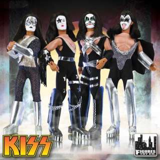 KISS RETRO ACTION FIGURES MEGO STYLE DOLLS, (8 inch)   Set of 4  