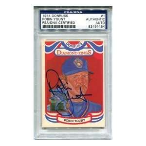  Robin Yount Autographed 1984 Donruss Card Sports 