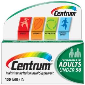 Centrum Multivitamin/Multimineral Supplement, Adults under 50, 100 