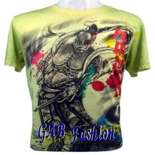 Japanese Samurai Warrior UFC MMA GD Tattoo Mens T Shirt  