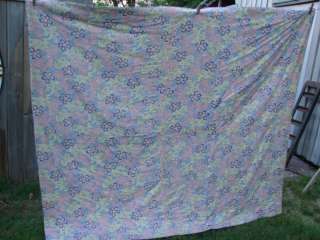 VINTAGE PAISLEY FLORAL FEED SACK HAND TIED QUILT  