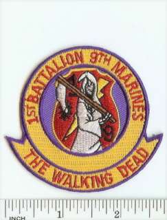 USMC PATCH 1st Bn, 9th Marines 1/9 Walking Dead IRAQ   