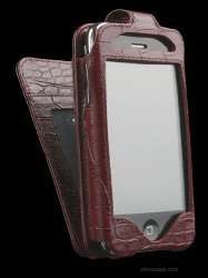 H56 Sena WalletSkin Leather Wallet Case w/Card Slot for iPhone 3G S 
