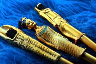 Egyptain,Collector Pen, Set Of 3, Nefertiti, Tutankhamun And Pharoah