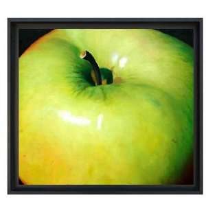  Framed Oil Painting on Canvas   10x10 Green Apple