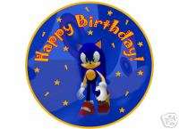 Edible Cake Image Sonic the Hedgehog Birthday Circle  