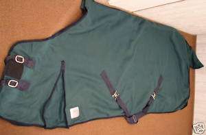 Fleece Cooler Blanket Sz 74 Hunter Green Horse Tack  