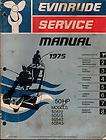 Evinrude Outboard Motor service manual 40hp 1975  