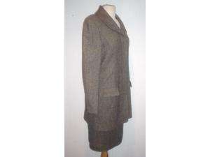 Sonia Rykiel black tweed wool cashmere skirt suit 42/10  