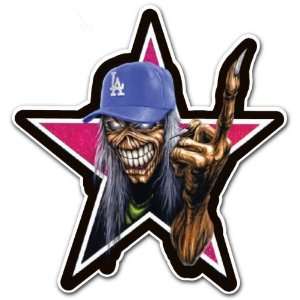 Iron Maiden Star Middle Finger Music Band Car Bumper Sticker Decal 4.5 