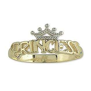 Princess With Tiara Ring in 10k Yellow Gold. Size 3  Disney Jewelry 