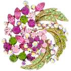   Flower Swarovski Crystal Pin Brooch and Pendant Wedding Brooch Pins