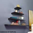   Enterprises Inc. 10 Floating Wall Shelf Shelf in Black Finish