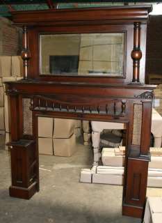Victorian Style Mahogany Fire Place Mantle 60W x 80 Tall  