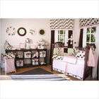 Brandee Danielle Minky Pink Chocolate Polka Dot Crib Bedding Set (Set 