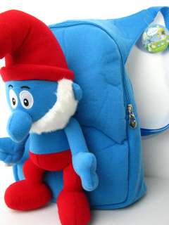 NEW Smurfs PAPA plush blue doll Backpack bag satchel  