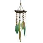 Grasslands Road World Garden Glass Leaves and Beads Windchime/Mobile