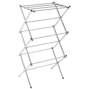 Polder Compact Accordion Clothes Drying Rack, Chrome 