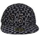 Ace Caps BROWARD 954 BLACK WHITE FLAT BILL FITTED CAP HAT LARGE