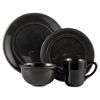 Country Living Solid Black Round Dinnerware Collection 