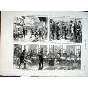  Turks In English Red Cross Hospital 1877 Antique Print 