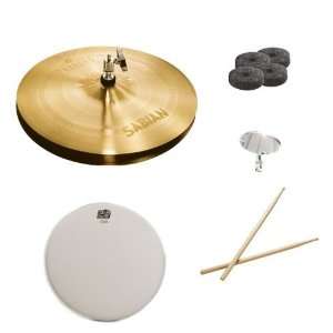  Sabian 14 Inch Paragon Hi Hats Pack with Snare Head 