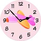 Rikkiknight Pink Airplane Art 11.4 Wall Clock   Ideal Gift for all 
