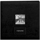 Pioneer Embroidered Patch Faux Suede Frame Postbound Album 12X12 Black