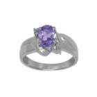 Amethyst and Diamond Accent Ring