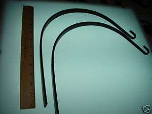 Black Wrought Iron Large Arch Hook PAIR USA Made  