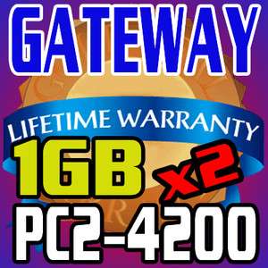 2GB KIT Gateway M325X M460 M460E M460ES Memory RAM  
