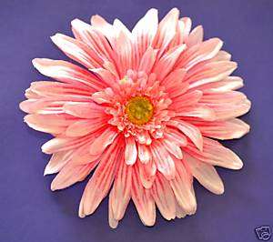 Huge Giant 7 Pink Gerbera Daisy Silk Flower Brooch Pin  
