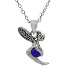 SilverBin Sterling Silver Fairy Holding Blue Ball Necklace