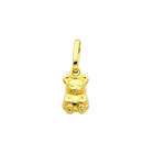 GoldenMine 14K Yellow Gold Teddy Bear Charm Pendant